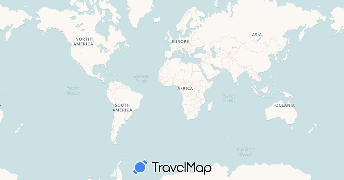 TravelMap itinerary: cycling, train, hiking, boat, 2018 in France, Italy, Tunisia (Africa, Europe)
